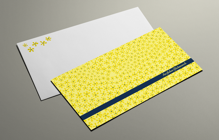 Glückwunschkarte | Gelbe Blumen